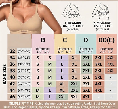 Women's Wireless Scallop Push-Up Bra